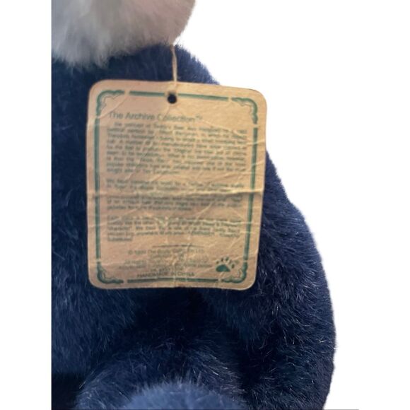 New Boyds Bears Blue and Ivory Guinella Teddy Bear Plush Stuffed Animal 12" - Picture 3 of 11